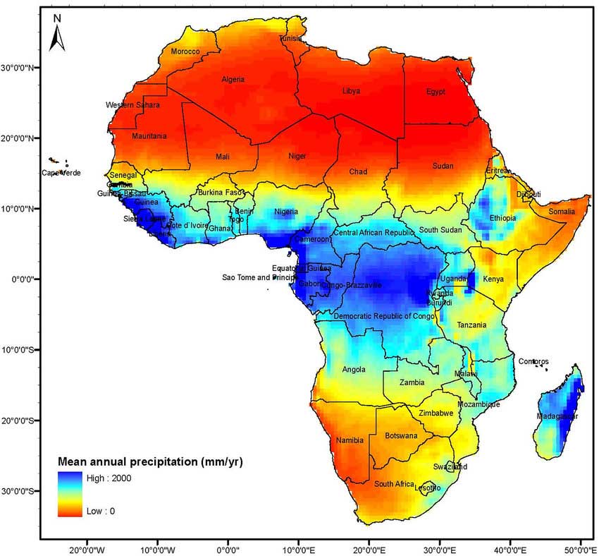 Drought conditions in Africa